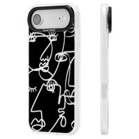 Abstract Line Art Clear Black