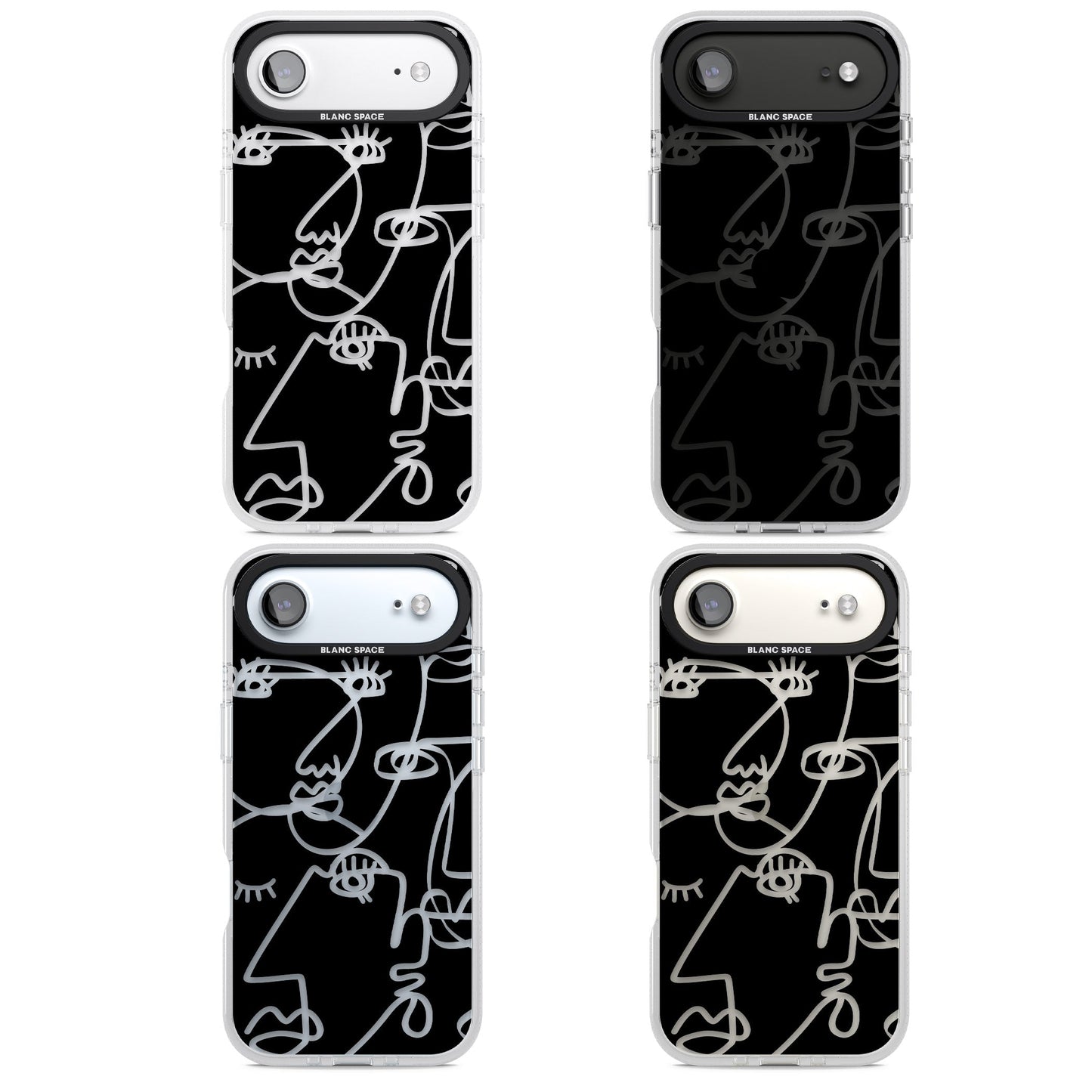 Abstract Line Art Clear Black