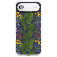 Busy Floral And Fern Design Navy