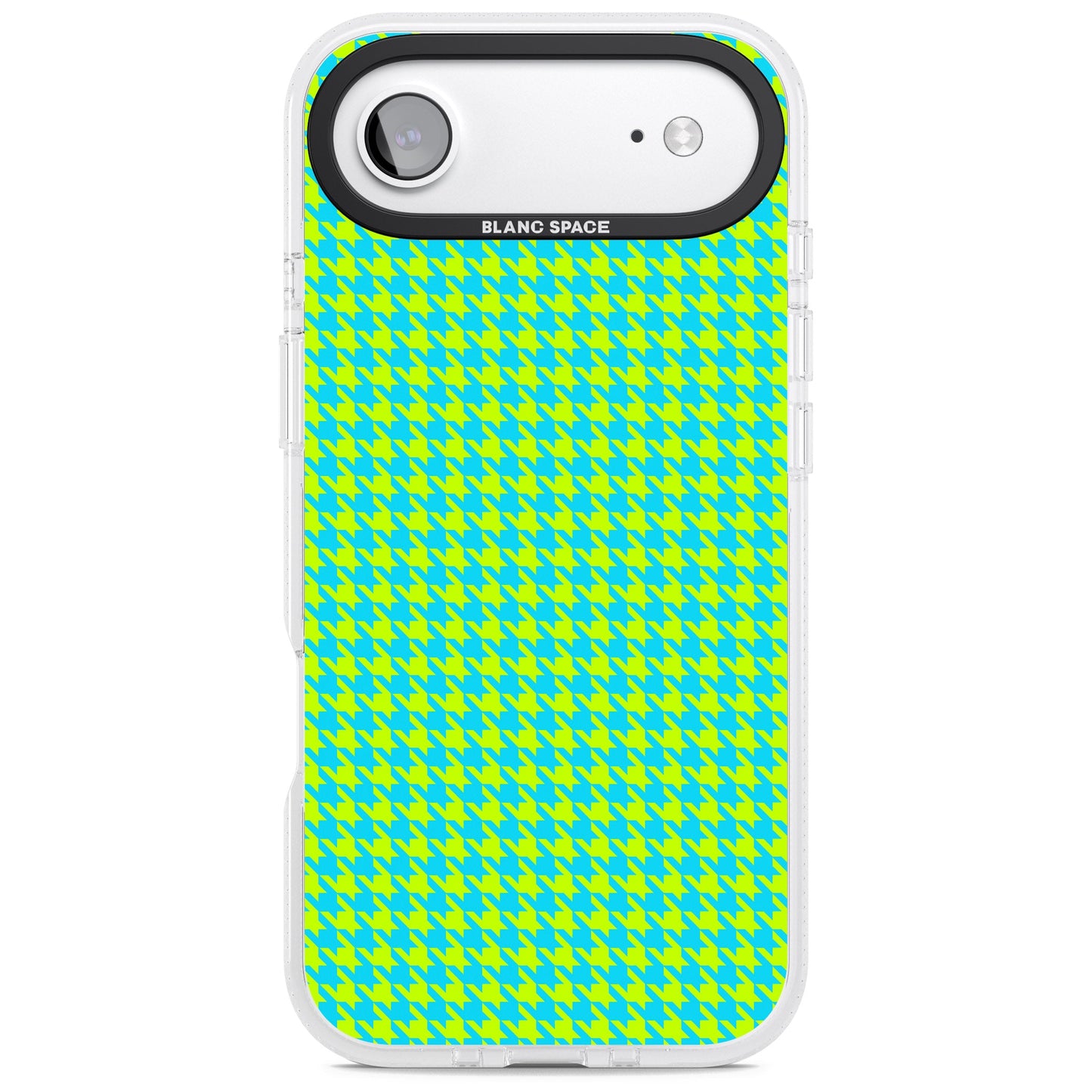 Neon Lime & Turquoise Houndstooth