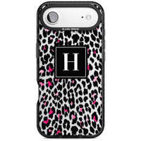 Personalised Clear Pink Leopard Monogram