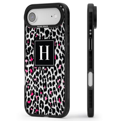Personalised Clear Pink Leopard Monogram