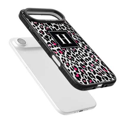 Personalised Clear Pink Leopard Monogram