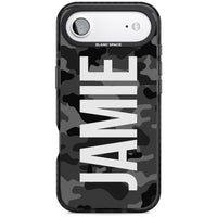 Personalised Black Camo Name Vertical