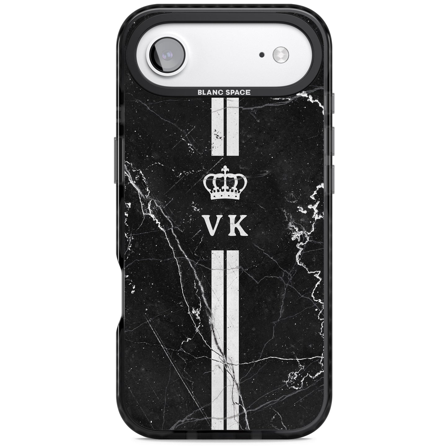 Personalised Black Marble Stripe Initials