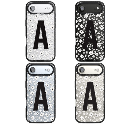 Initiale en gras personnalisée et florale