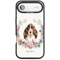 Personalised Cocker Spaniel Floral Portrait