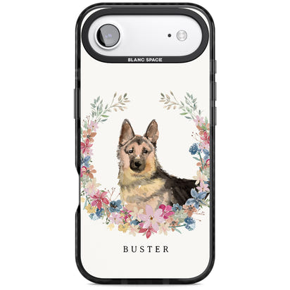 Personalised German Shepherd Floral Portrait