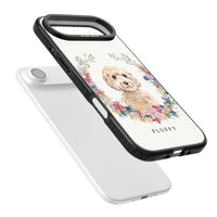 Personalised Champagne Cockapoo Floral Portrait