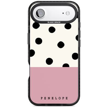 Personalised Pink Border Polka Dot