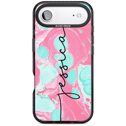 Personalised Turquoise & Pink Marbled