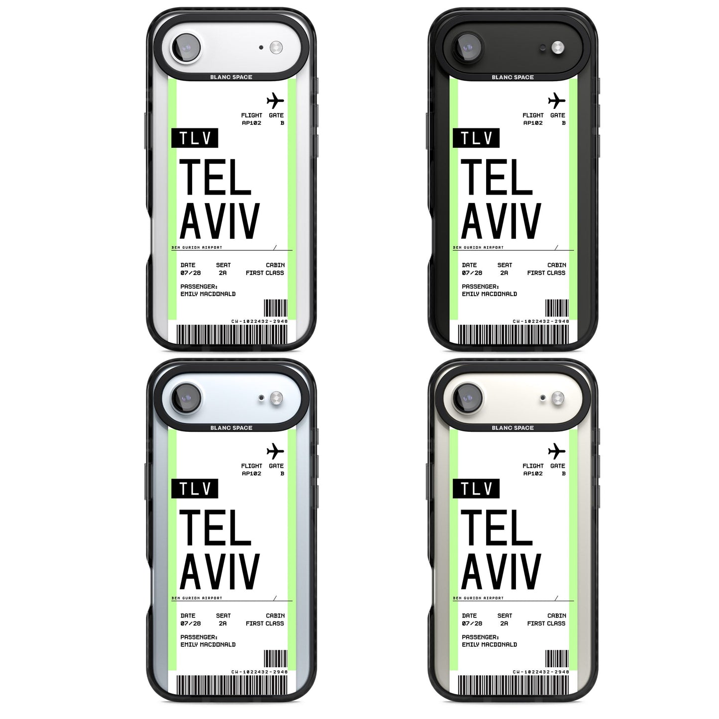 Personalisierte Bordkarte für Tel Aviv