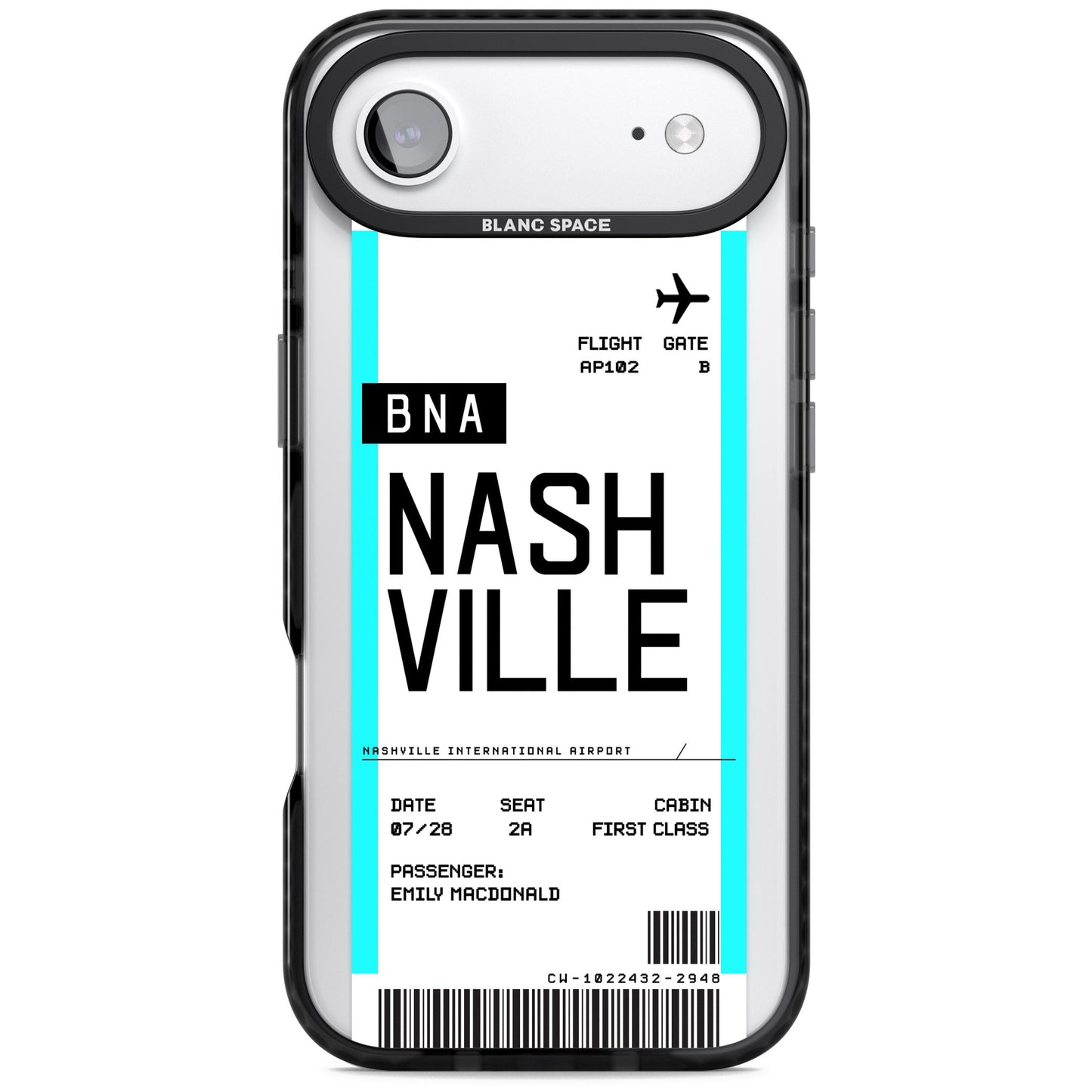 Carte d'embarquement personnalisée pour Nashville