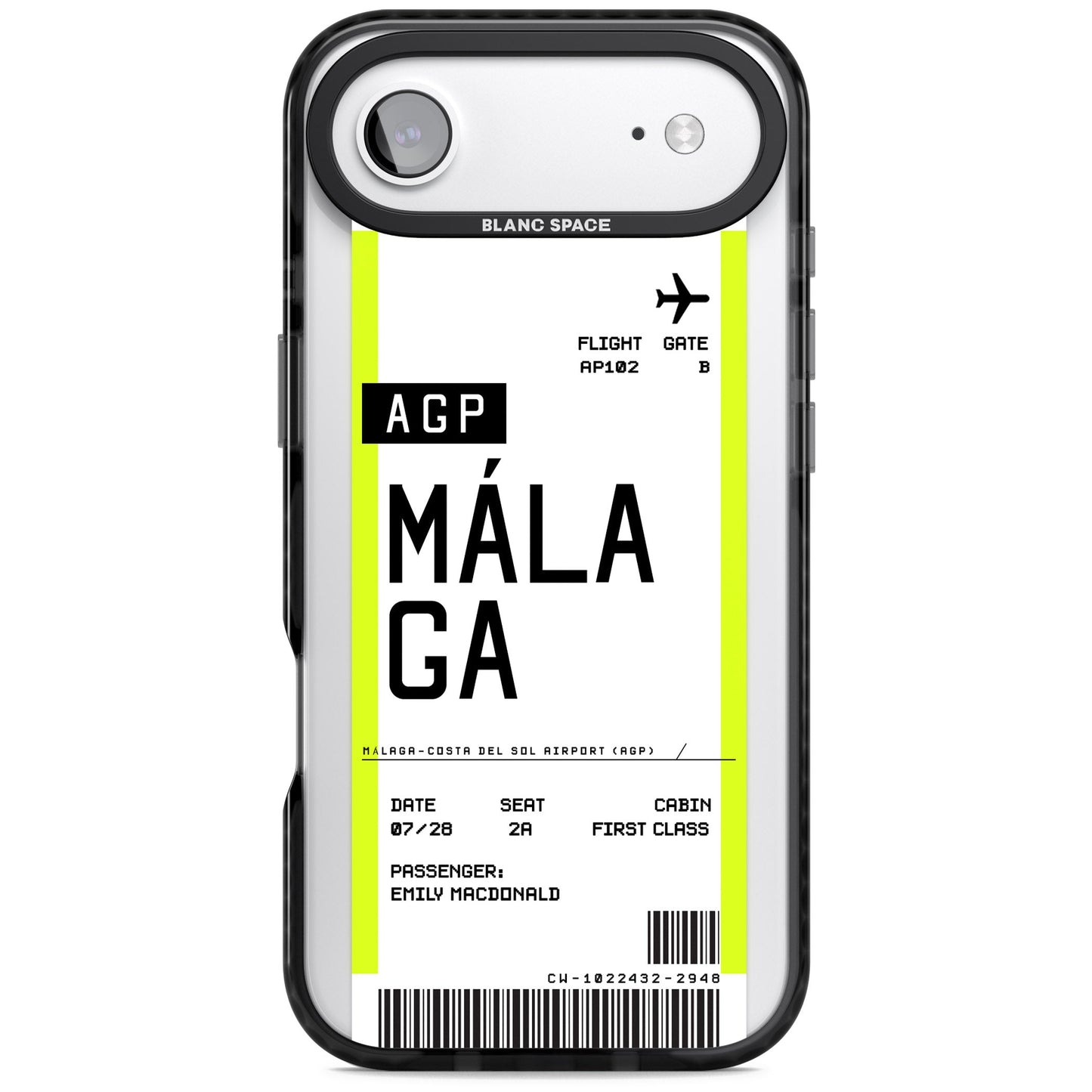 Personalised Málaga Boarding Pass