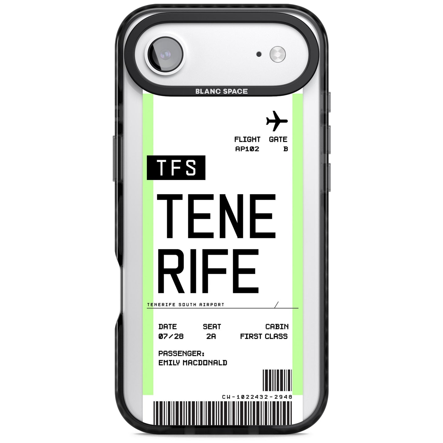Personalised Tenerife Boarding Pass