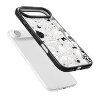 Cartoon Cat Collage Black & White