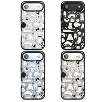 Cartoon Cat Collage Black & White