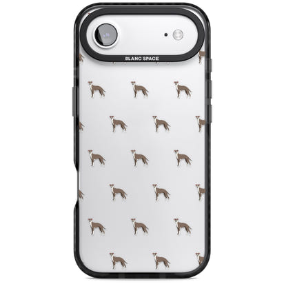 Motif de chien whippet transparent
