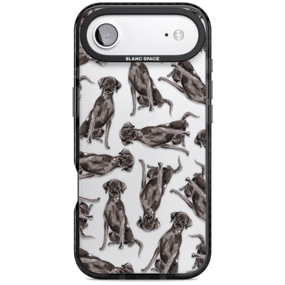 Black Labrador Watercolor Pattern
