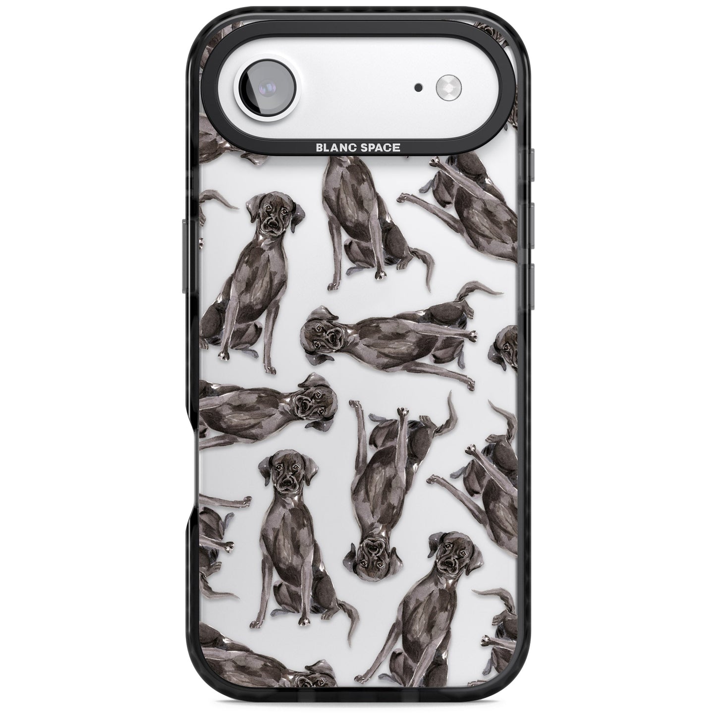 Black Labrador Watercolor Pattern
