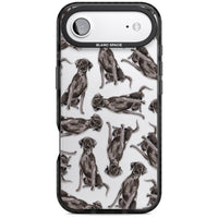 Black Labrador Watercolor Pattern