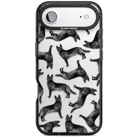 German Shepherd Pattern Black