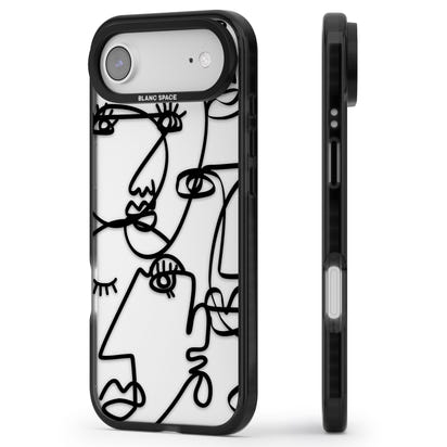 Abstract Line Art Black Clear