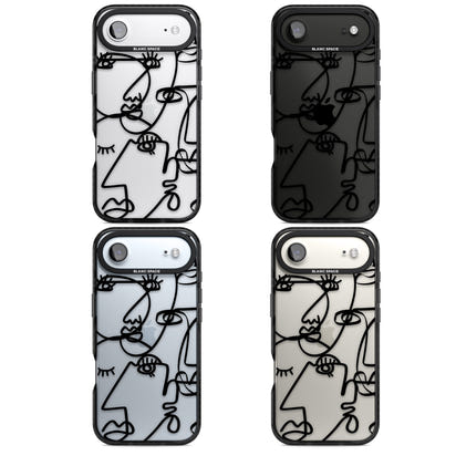 Abstract Line Art Black Clear