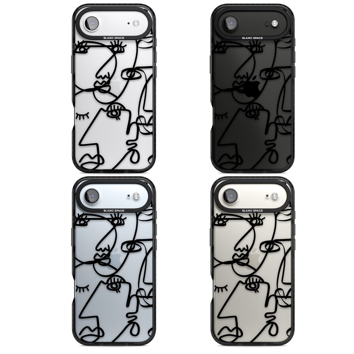 Abstract Line Art Black Clear