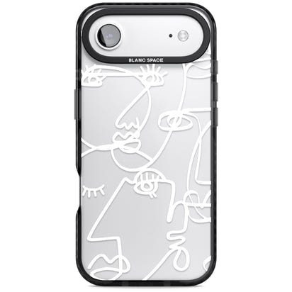 Abstract Line Art White Clear