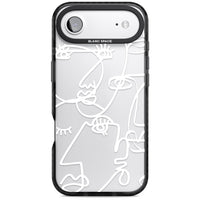 Abstract Line Art White Clear