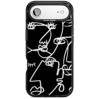 Abstract Line Art Clear Black