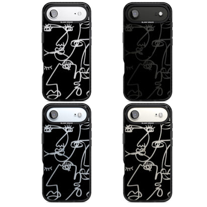 Abstract Line Art Clear Black