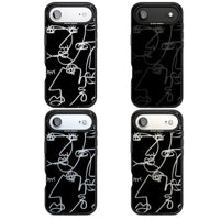 Abstract Line Art Clear Black
