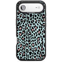 Leopardenmuster in Pastellblau und Rosa