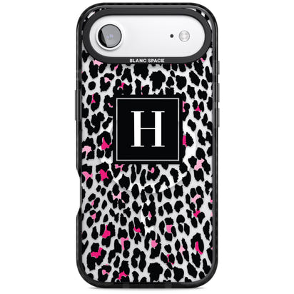 Personalised Clear Pink Leopard Monogram