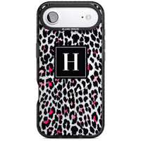 Personalised Clear Pink Leopard Monogram