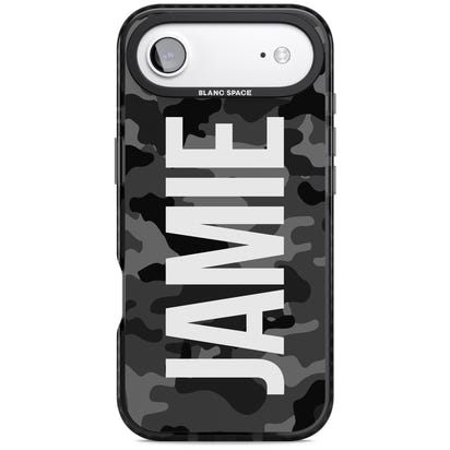 Personalised Black Camo Name Vertical