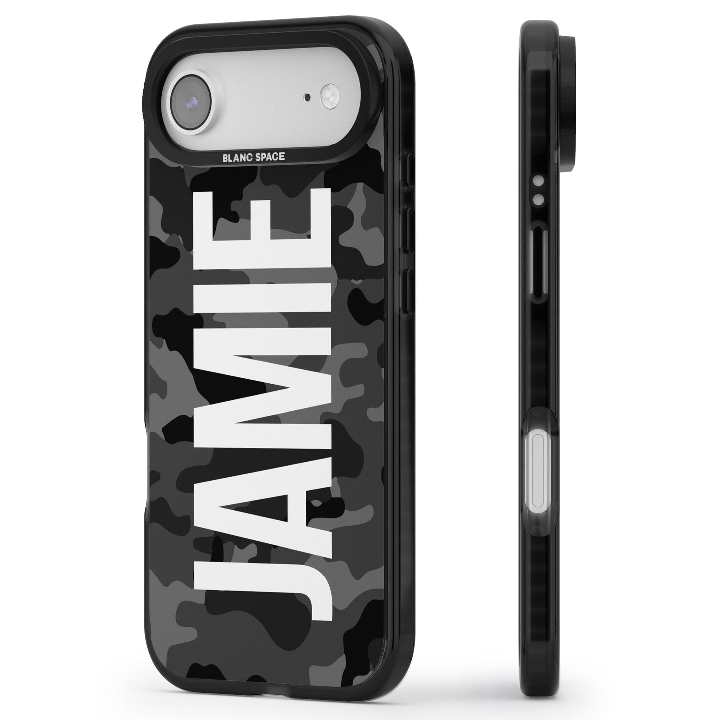 Personalised Black Camo Name Vertical