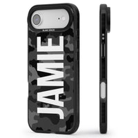 Personalised Black Camo Name Vertical