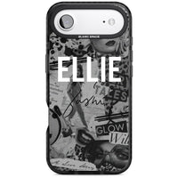 Personalisierte Vintage-Collage in Graustufen