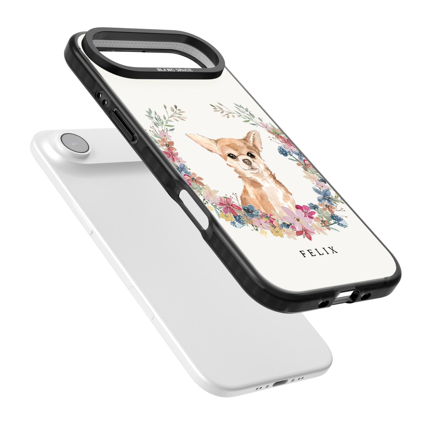 Personalised Chihuahua Floral Portrait