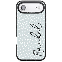 Écriture cursive verticale personnalisée et points