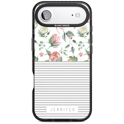 Personalised Light Floral Pattern & Stripes