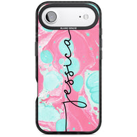 Personalised Turquoise & Pink Marbled