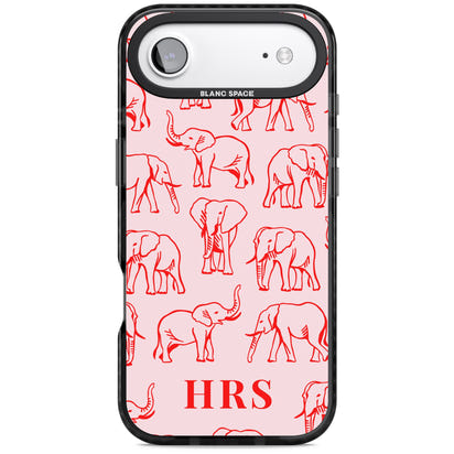 Personalised Red Elephant Outline