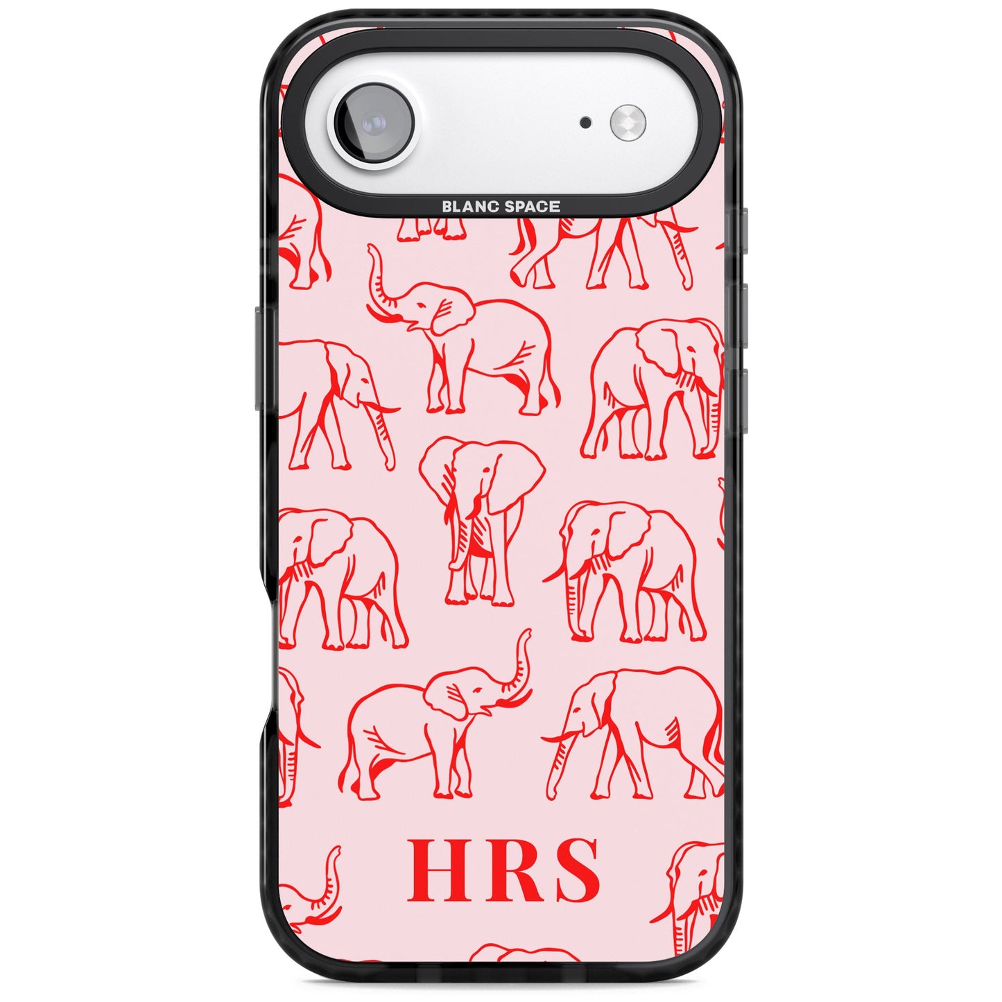 Personalised Red Elephant Outline