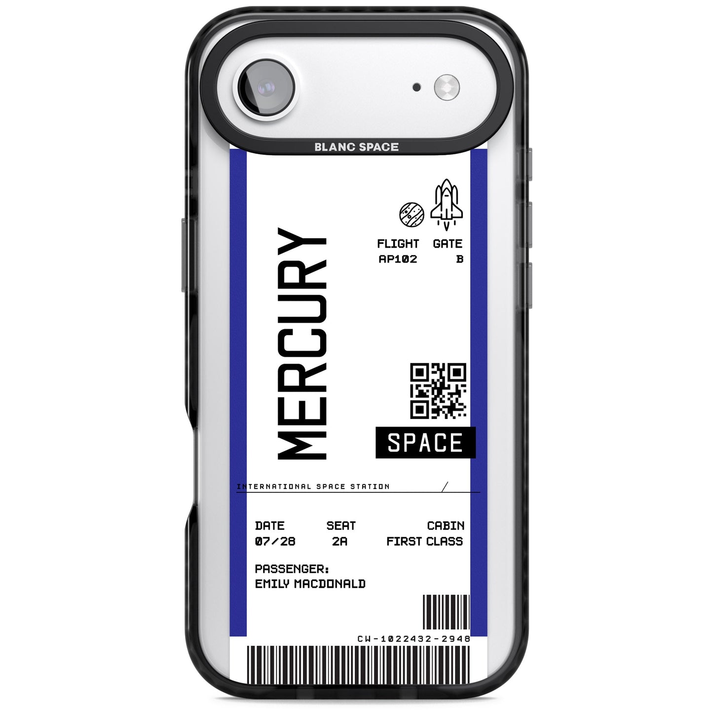 Personalised Mercury Travel Ticket