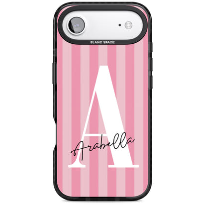 Personalised Pink Stripes Initial