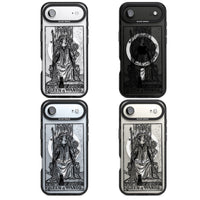 Personalisierte Tarotkarte „Königin der Stäbe“ (transparent)